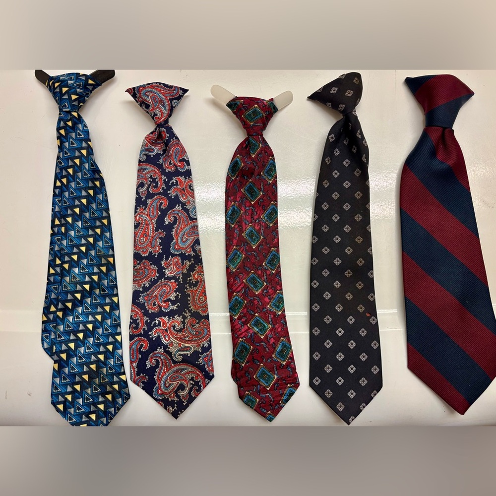 Paisley and Geometric Patterned Ties Set